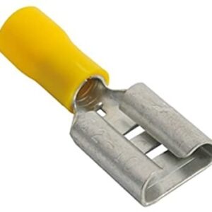 Faston Femmina 6,3mm Isolato Giallo per cavo 6mm
